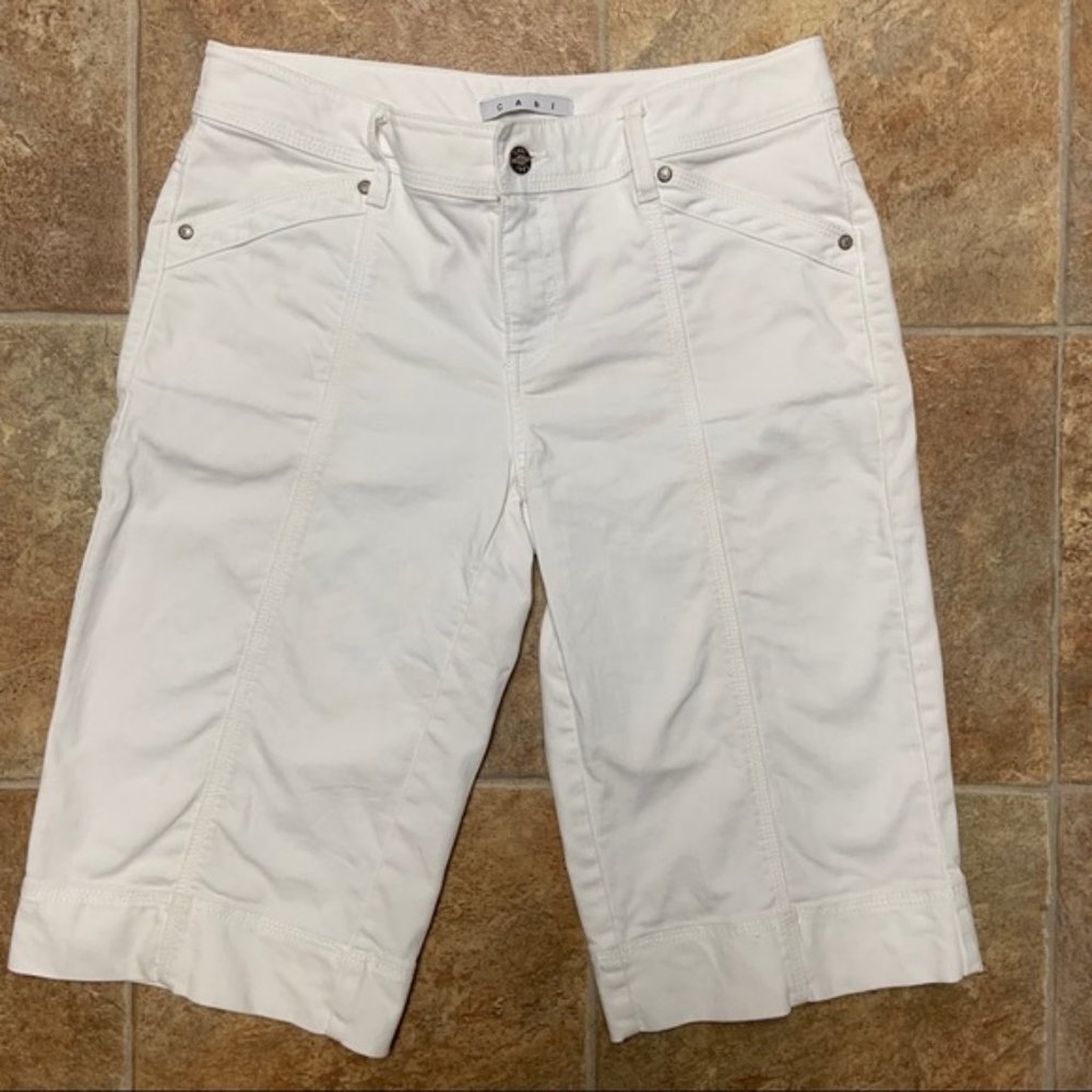 Cabi White Bermuda Shorts - Size 6